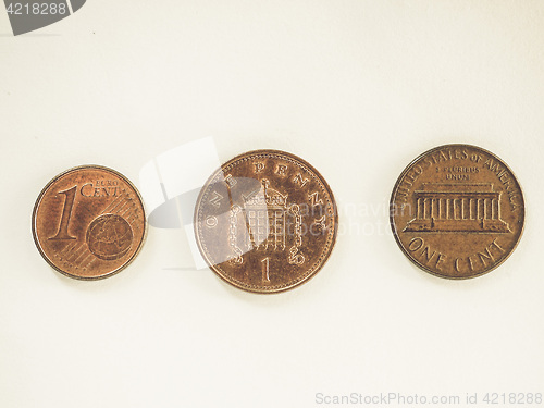 Image of Vintage One cent coins