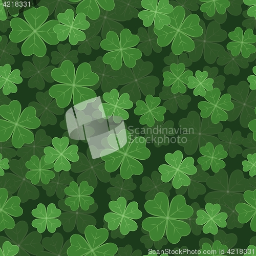 Image of seamless pattern illustration with clover