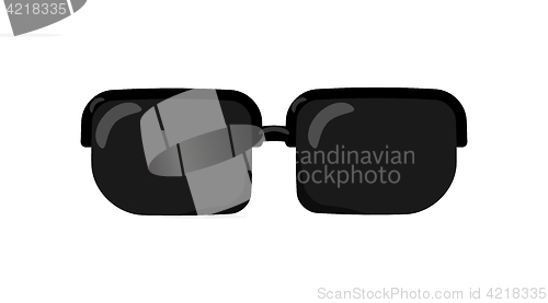 Image of black sunglasses in flat style