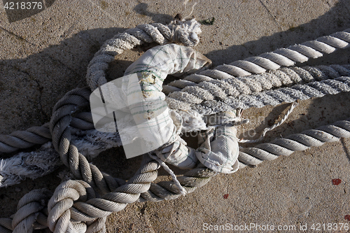 Image of Rope knot close up background