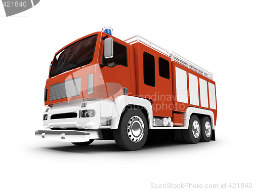 Image of Firetruck isolated front view