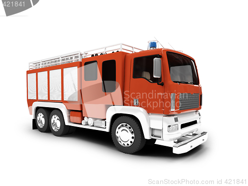 Image of Firetruck isolated front view