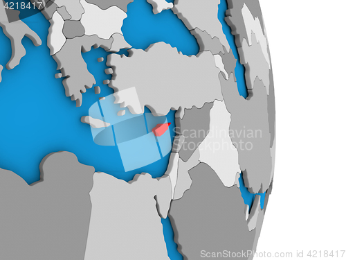 Image of Cyprus on globe