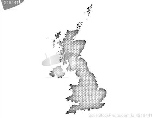 Image of Map of Great Britain on linen,