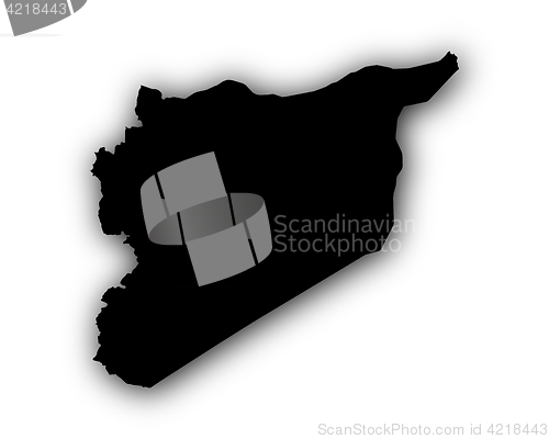 Image of Map of Syria with shadow