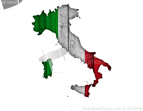 Image of Textured map of Itlay in nice colors