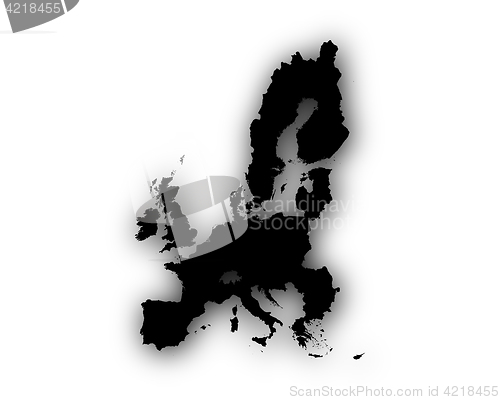 Image of Map of the EU with shadow