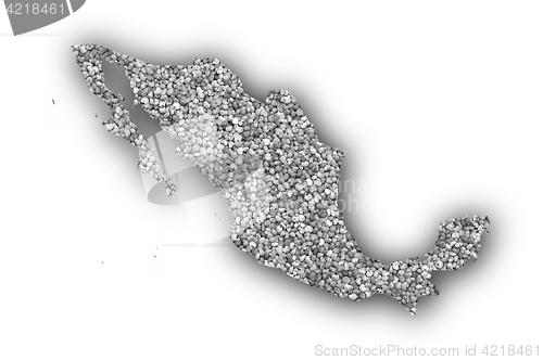 Image of Map of Mexico on poppy seeds