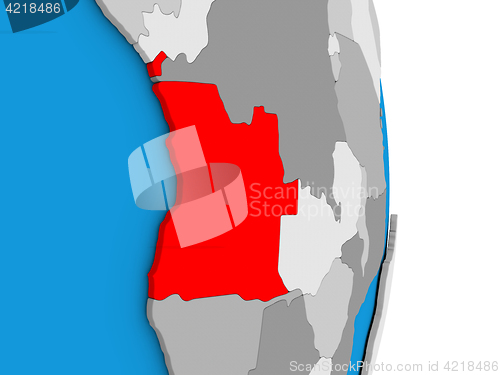 Image of Angola on globe