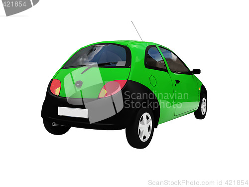 Image of isolated smarty car back view
