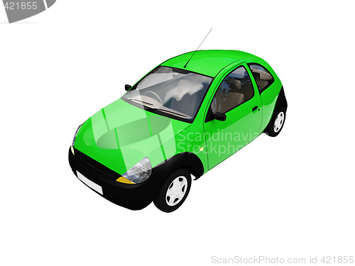 Image of isolated smarty car front view