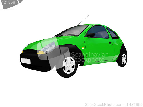 Image of isolated smarty car front view