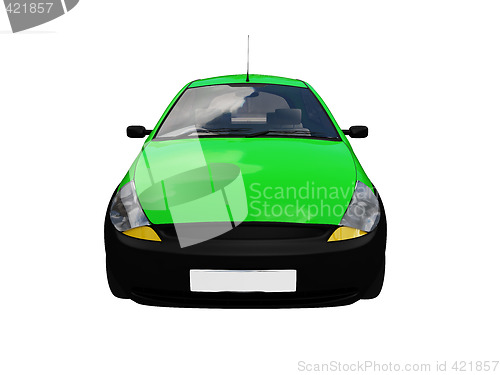 Image of isolated smarty car front view