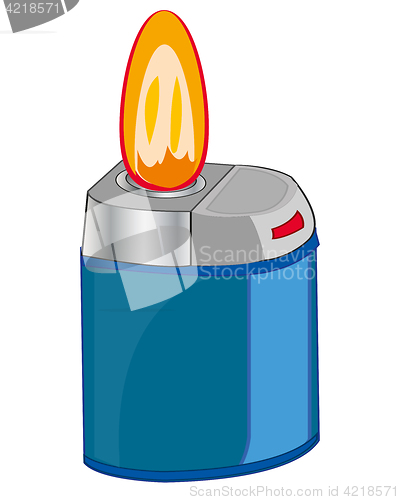Image of Cigarette lighter and flame
