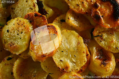 Image of homemade fried potatoes chips