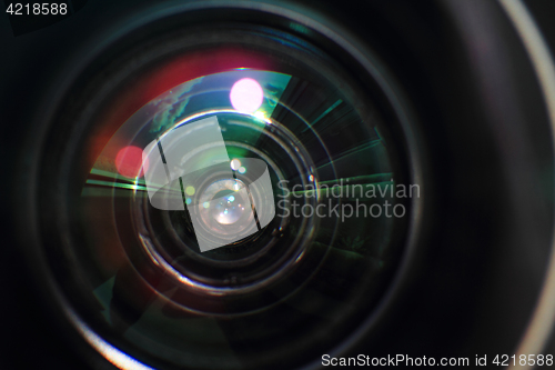 Image of photo camera lens background