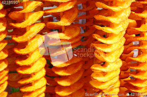 Image of homemade fried potatoes chips