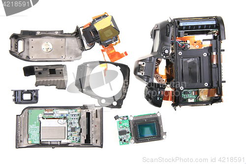 Image of parts of dslr camera