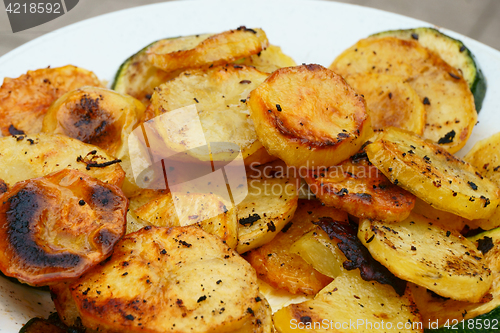 Image of homemade fried potatoes chips