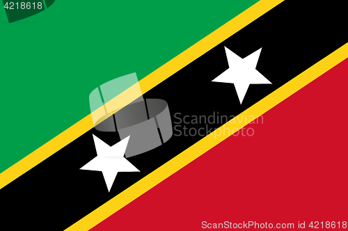 Image of Colored flag of Saint Kitts and Nevis