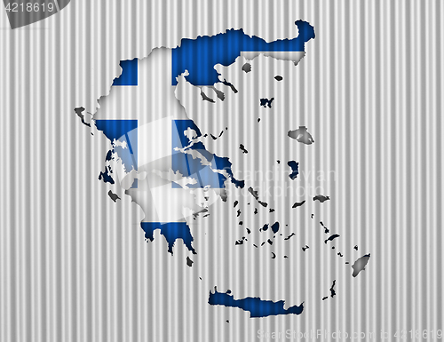 Image of Textured map of Greece in nice colors