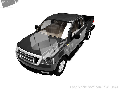 Image of FordF150 isolated black car front view 02.jpg