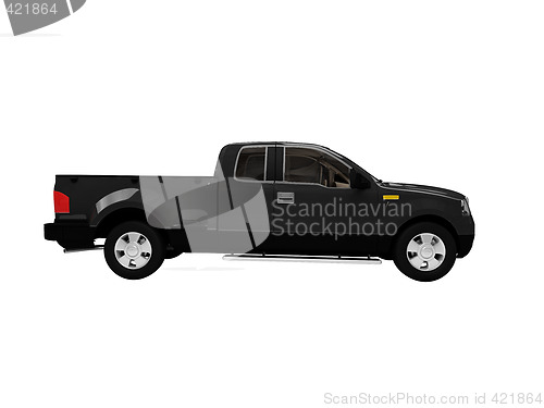 Image of FordF150 isolated black car side view