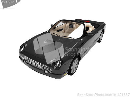 Image of isolated black car front view 02