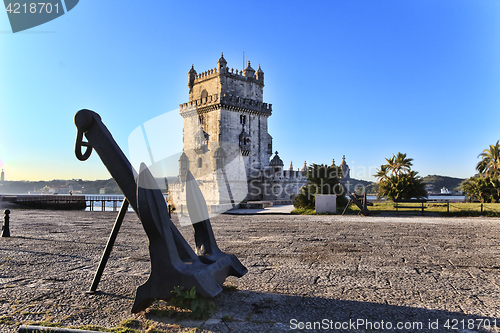 Image of Belem Tower - Torre De Belem In Lisbon, Portugal 