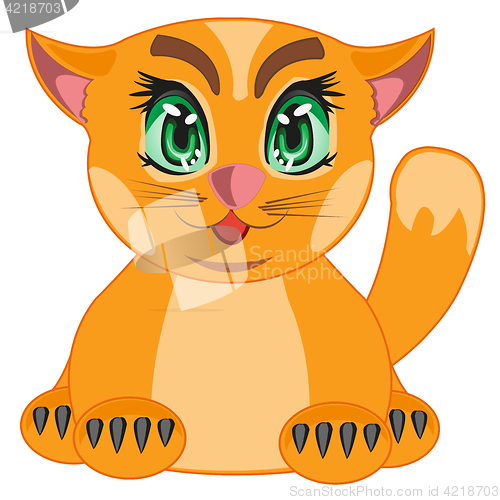 Image of Cartoon redhead cat