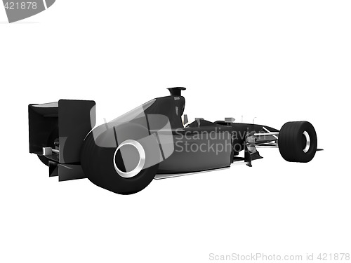 Image of isolated speed car back view 01