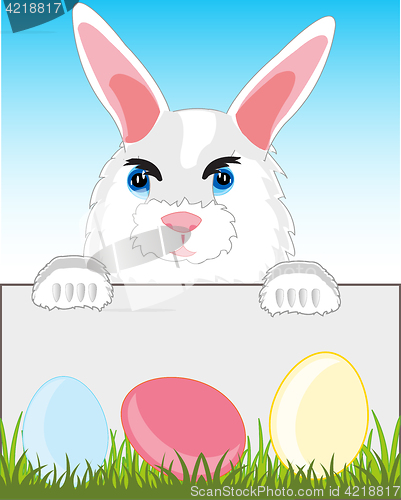 Image of Rabbit and egg in herb