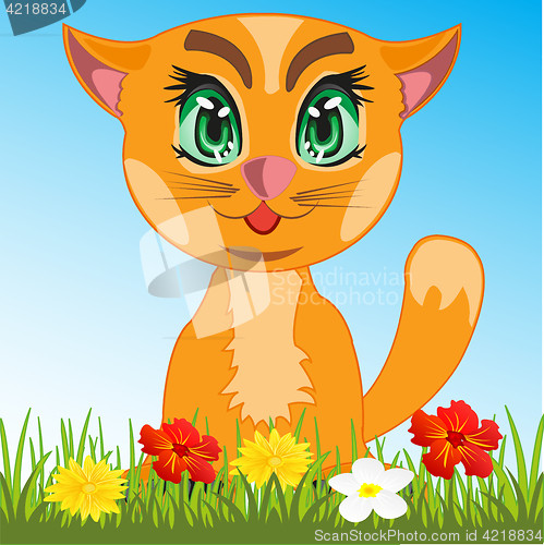 Image of Cat in herb