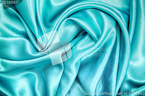 Image of blue satin background