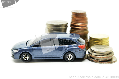 Image of Car finance with money stack