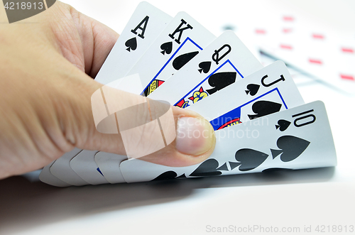 Image of Royal flush of spade