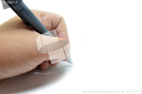 Image of Hand writing isolated