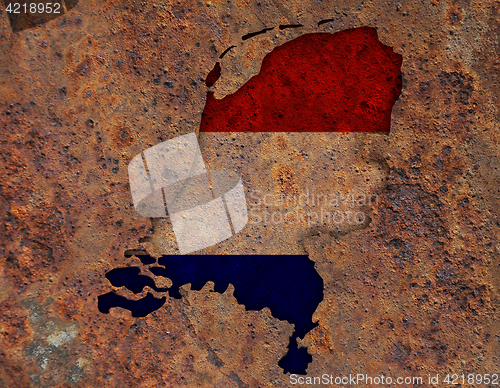 Image of Textured map of the Netherlands in nice colors