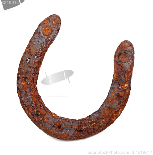 Image of Old rusty horseshoe