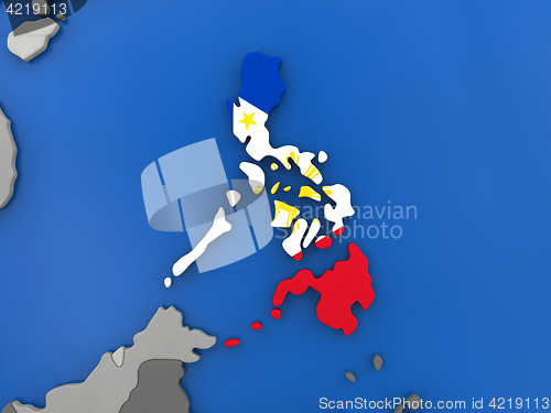 Image of Philippines on globe