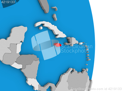 Image of Jamaica on globe