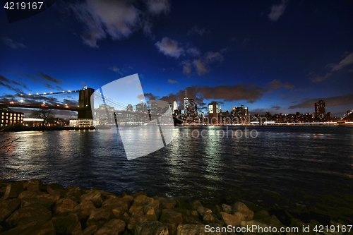 Image of Time Lapse New York City at Night from Across the Husdon River