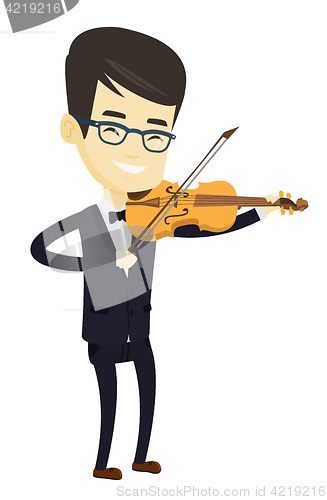 Image of Man playing violin vector illustration.