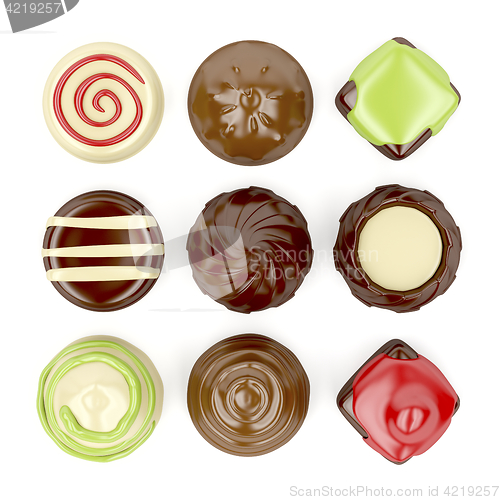 Image of Selection of chocolate candies