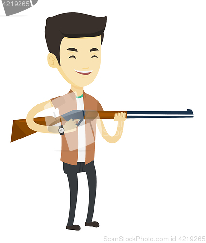 Image of Hunter ready to hunt with hunting rifle.