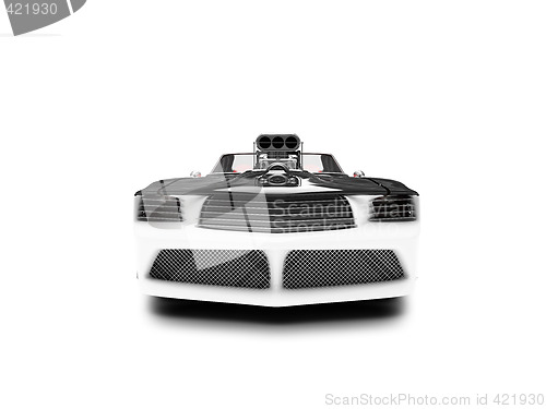 Image of isolated black car front view 02