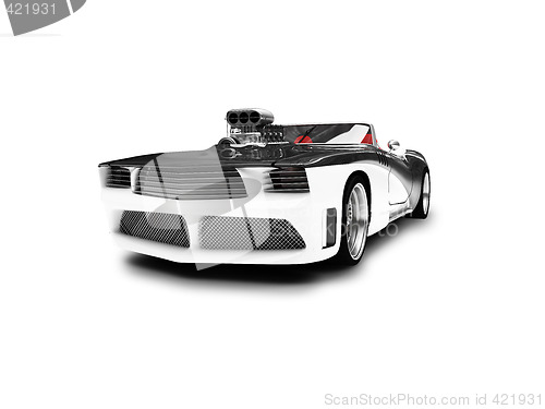 Image of isolated black car front view 01