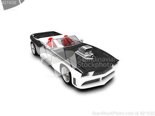 Image of isolated black car front view 03