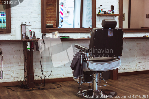 Image of Vintage chair in barbershop