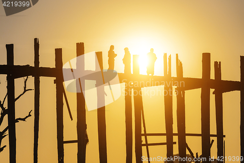 Image of U bein bridge sunset